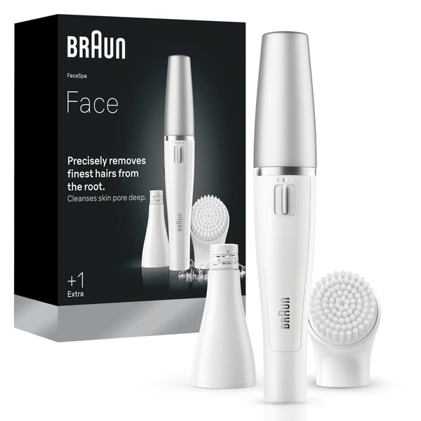 Braun Gesichtsepilierer Face 810 Valkoinen, Hopea