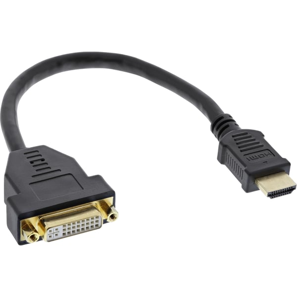 InLine 17670I videokaapeli-adapteri 0,2 m HDMI-tyyppi A (vakio) DVI-D Musta