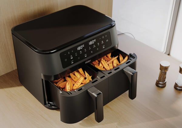 Haier HAF3AD 011 Kaksois 11,5 L Erillinen 3000 W Kuumakiertoilmakypsennin Musta