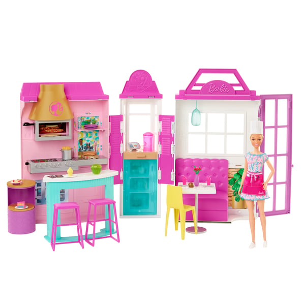 Barbie Cook 'n Grill Restaurant-dukke og -legesæt