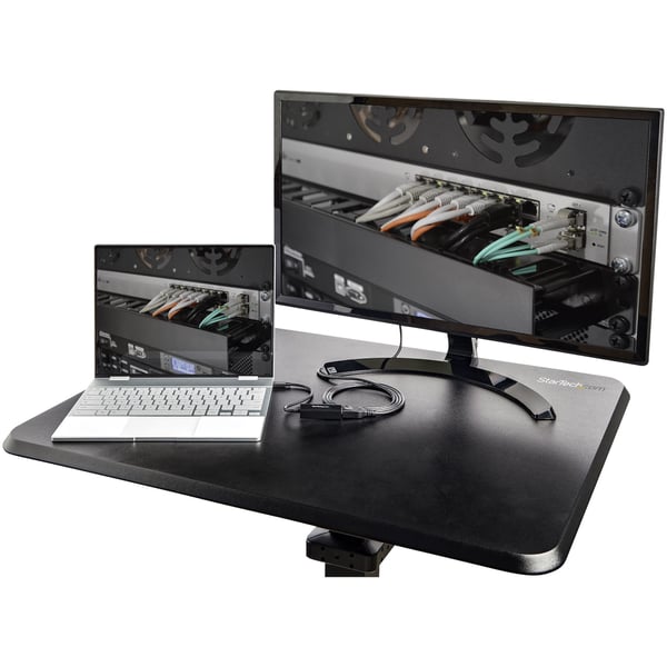 StarTech.com Höj- och sänkbart skrivbord - Sittstående arbetsstation - Ergonomiskt ståbord med hjul