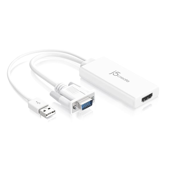 j5create JDA214-N VGA til HDMI™ videolyd-adapter