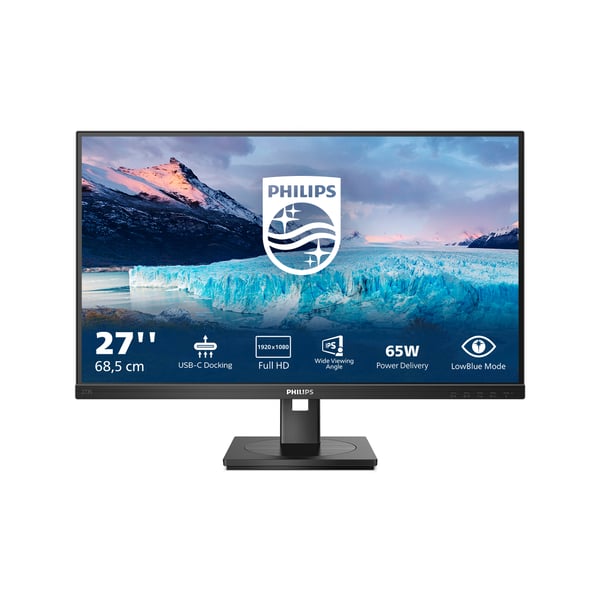 Philips S Line 273S1/00 tietokoneen litteä näyttö 68,6 cm (27") 1920 x 1080 pikseliä Full HD LCD Musta