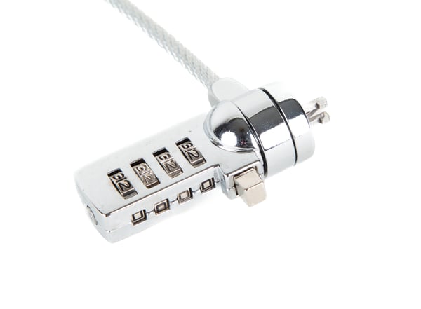 iggual Secure 4D kabellås Silver 1,5 m