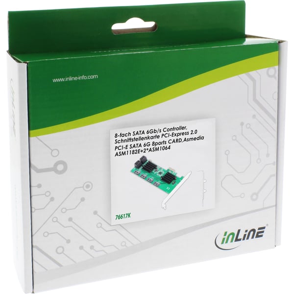 InLine 76617K nätverkskort/adapters Intern SATA