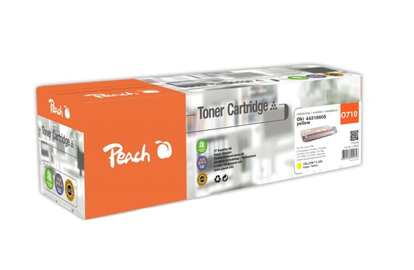 Peach Toner OKI C710/711 gul 44318605 genfremstillet - Wiederaufbereitet - Tonerpatron