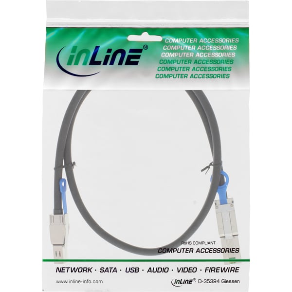 InLine 27639C Serial Attached SCSI (SAS)-kabel 2 m Sort
