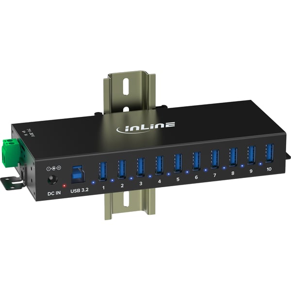 InLine 35396C gränssnittshubbar USB 3.2 Gen 1 (3.1 Gen 1) Type-B 5000 Mbit/s Svart