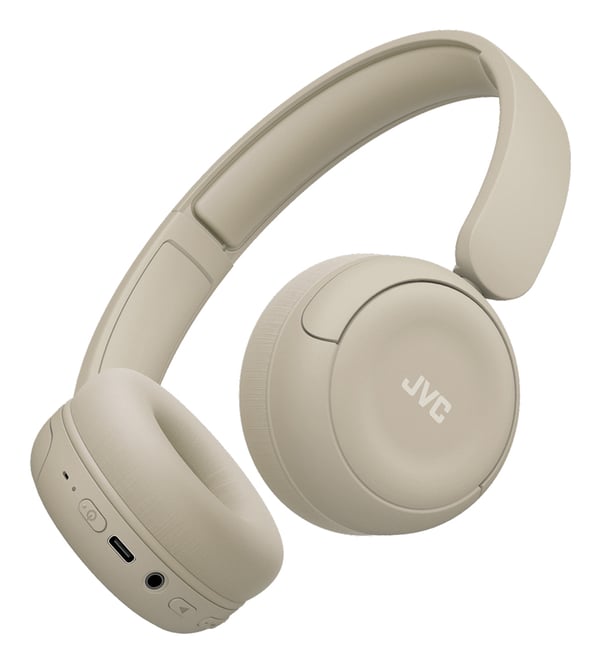 JVC HA-S59W Headset Kabel & Trådlös Huvudband Musik/vardag USB Type-C Bluetooth Beige