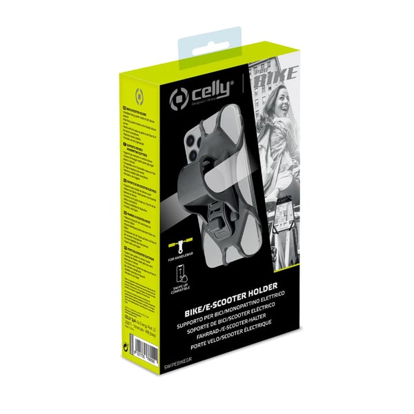 Celly Swipe Bike Passiv hållare Mobiltelefon / smartphone Grå