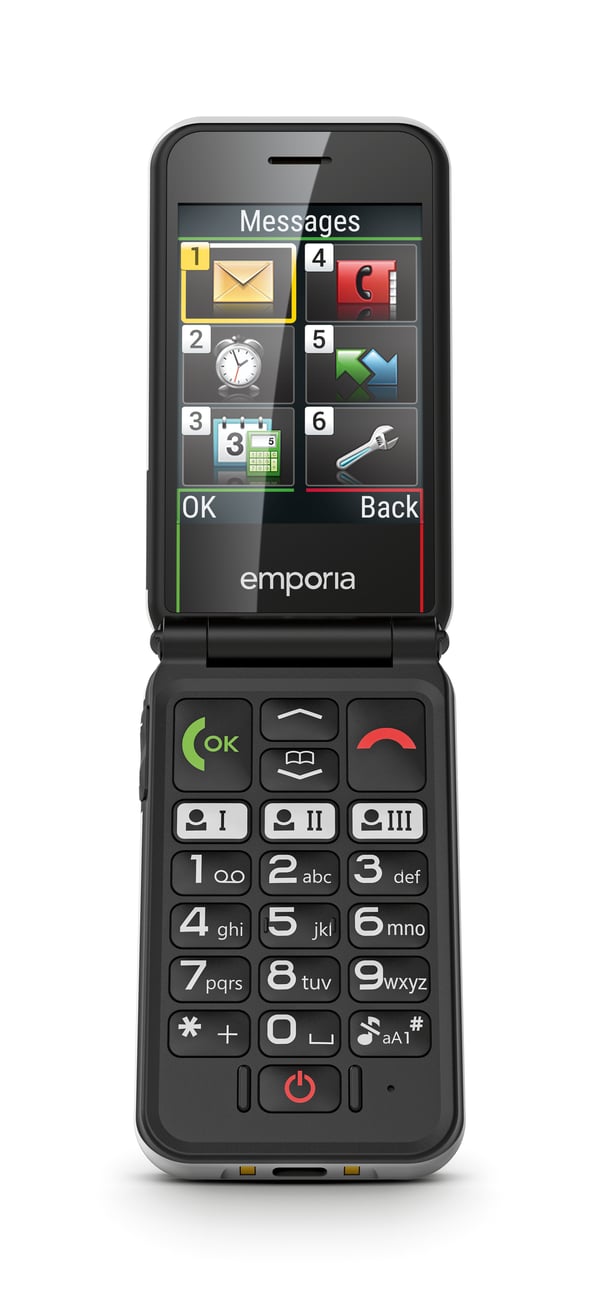 Emporia SIMPLICITYglam.4G 7,11 cm (2.8") 106 g Sort Senior telefon