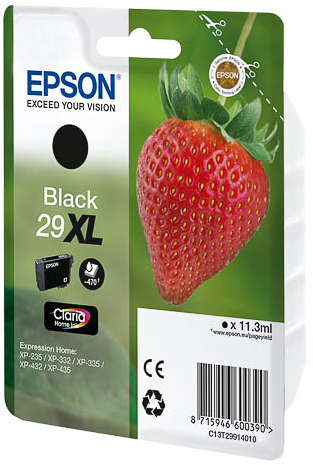 Epson Strawberry Singlepack Black 29XL Claria Home Ink