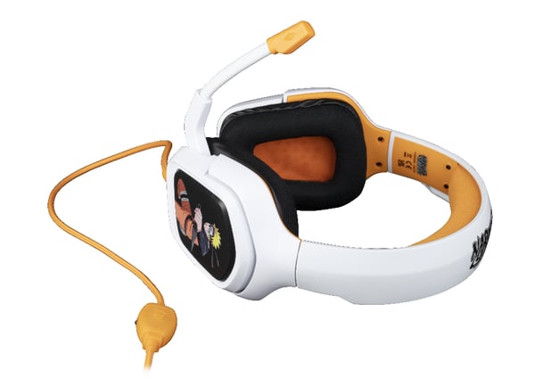 Konix Naruto 80381117963 hörlur och headset Kabel Huvudband Spela Svart, Vit, Gul