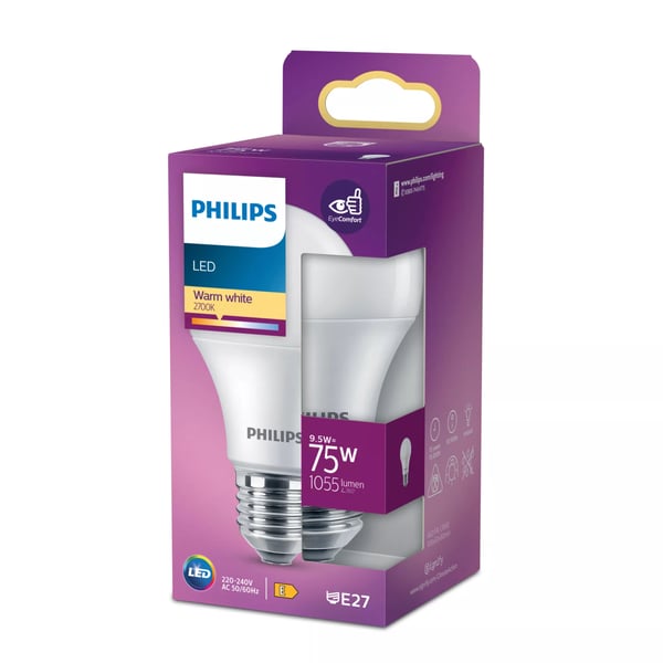 Philips Ljuskälla 75 W A60 E27