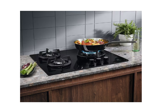 Electrolux KGE6633NOK Sort Indbygget 60 cm Gaskomfur 3 zone(s)