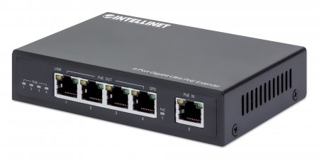 Intellinet 561617 nätverksförlängare Nätverkssändare Svart 10, 100, 1000 Mbit/s