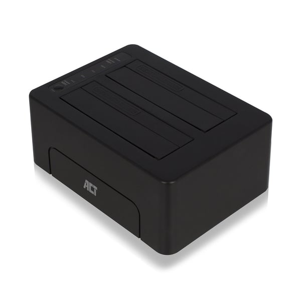 ACT AC1504 tallennusaseman telakointiasema USB 3.2 Gen 1 (3.1 Gen 1) Type-B Musta