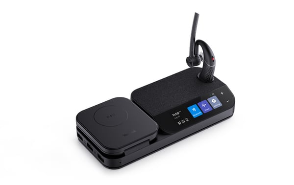 Yealink BH71-WORKSTATION hovedtelefoner/headset Trådløs I ørerne Kontor/Callcenter Bluetooth Opladningsstativ Sort