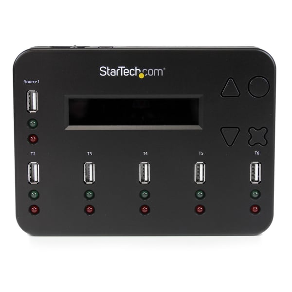StarTech.com USBDUP15 levyjen monistuslaite USB-muistitikun monistaja Musta 5 kopiot