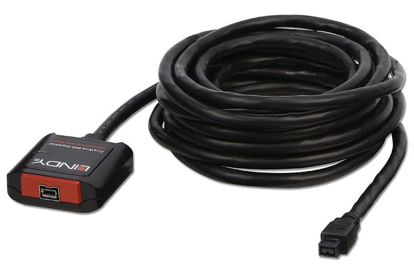 Lindy 32918 FireWire-kabel 5 m 9-p Sort