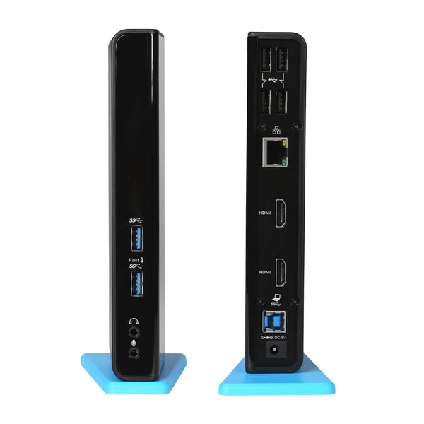 i-tec U3DUALHDMIDOCK kannettavien tietokoneiden telakka ja porttitoistin Langallinen USB 3.2 Gen 1 (3.1 Gen 1) Type-A Musta
