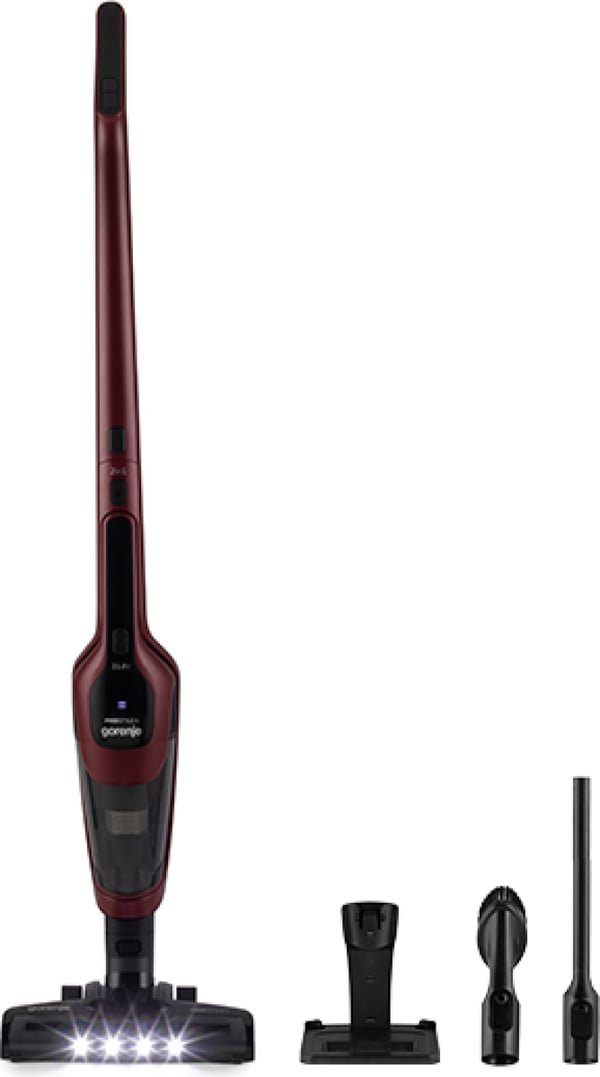 Gorenje SVC216100FSIIR 2-i-1 stangstøvsuger Batteri Dry Poseløs 0,5 L 130 W Rød