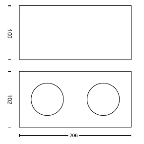 Philips WarmGlow LED Box kohdevalaisin 2x