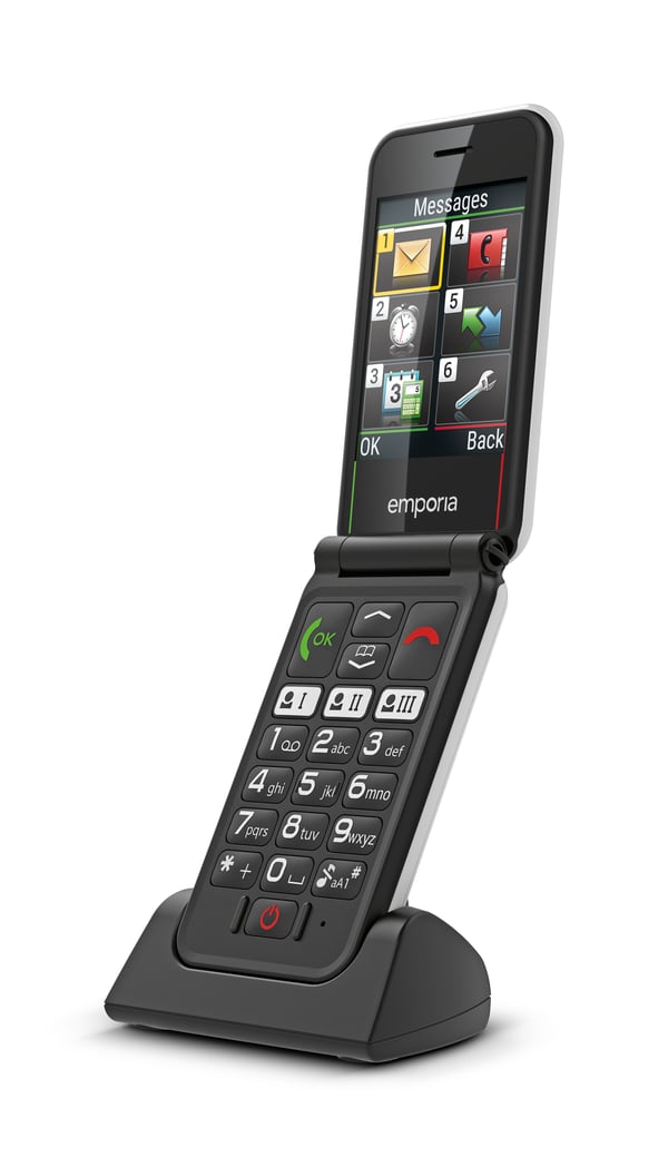 Emporia SIMPLICITYglam.4G 7,11 cm (2.8") 106 g Sort Senior telefon