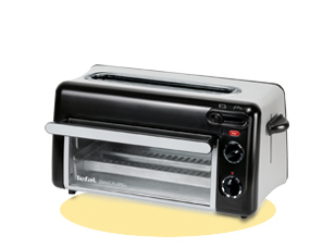 Tefal TL6008 2 skivor 1300 W Aluminium, Svart