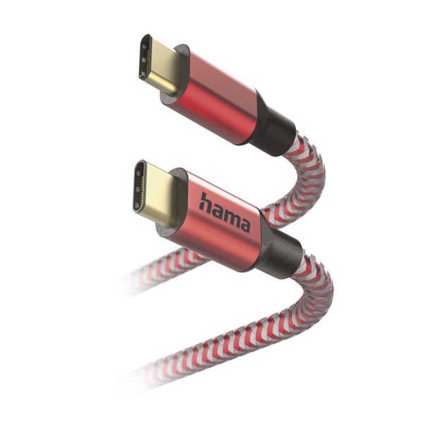 Hama Reflective USB-kabel USB 2.0 1,5 m USB C 0,48 Gbit/sek. Rød