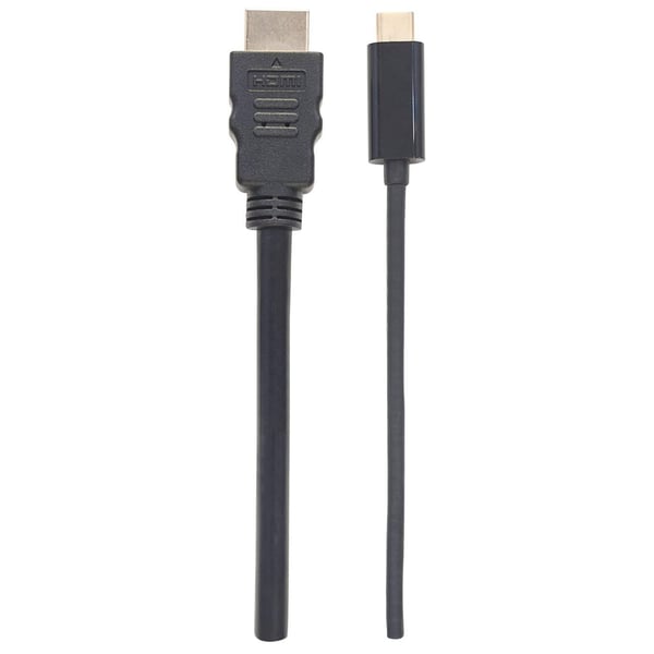 Manhattan 152235 videokaapeli-adapteri 1 m USB Type-C HDMI-tyyppi A (vakio) Musta