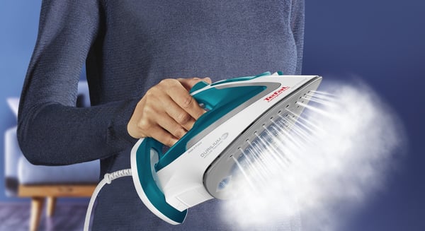 Tefal EasyGliss Plus FV5718 silitysrauta Kuiva- & höyrysilitysrauta Durilium-pohjalevy 2400 W Turkoosi, Valkoinen