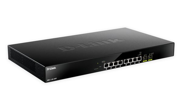 D-Link DMS-1100-10TP nätverksswitchar hanterad L2 2.5G Ethernet (100/1000/2500) Strömförsörjning via Ethernet (PoE) stöd 1U Svart
