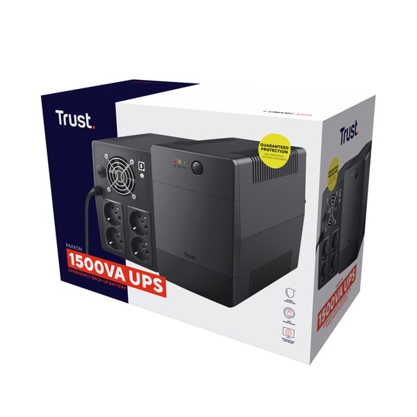 Trust Paxxon UPS-virtalähde 1,5 kVA 900 W 4 AC-pistorasia(a)