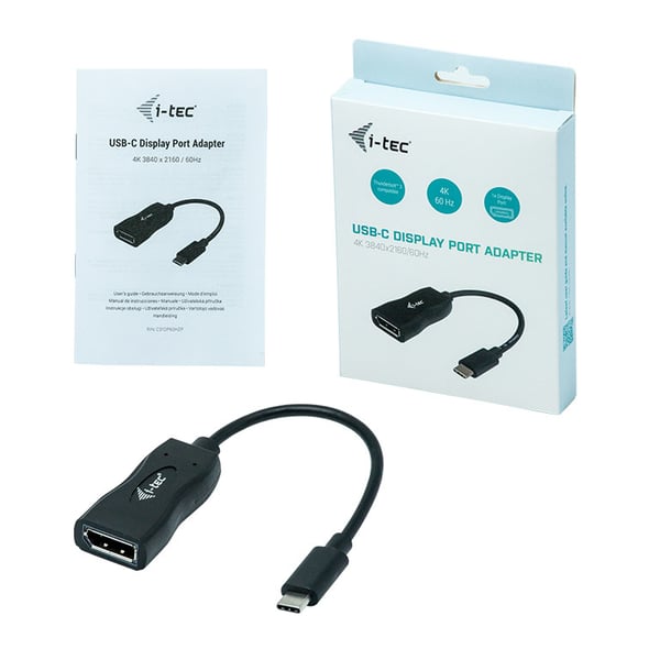 i-tec C31DP60HZP videokabeladapter 0,15 m USB-C 3.1 DisplayPort Svart