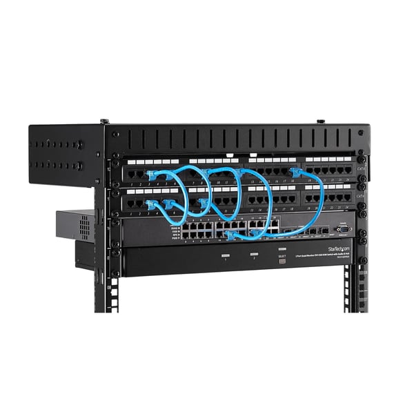 StarTech.com RK812WALLOA stativ 8U Vægmonteret stativ Sort