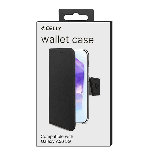 Celly WALLY mobiltelefon etui 17 cm (6.7") Tegnebogsetui Sort