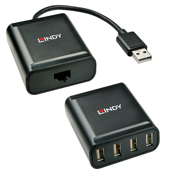 Lindy 42679 gränssnittshubbar USB 2.0 Svart