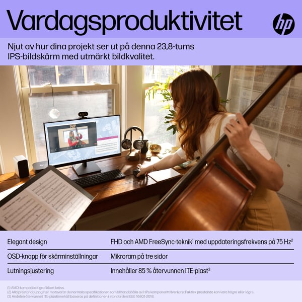 HP V24i G5 FHD Skärm