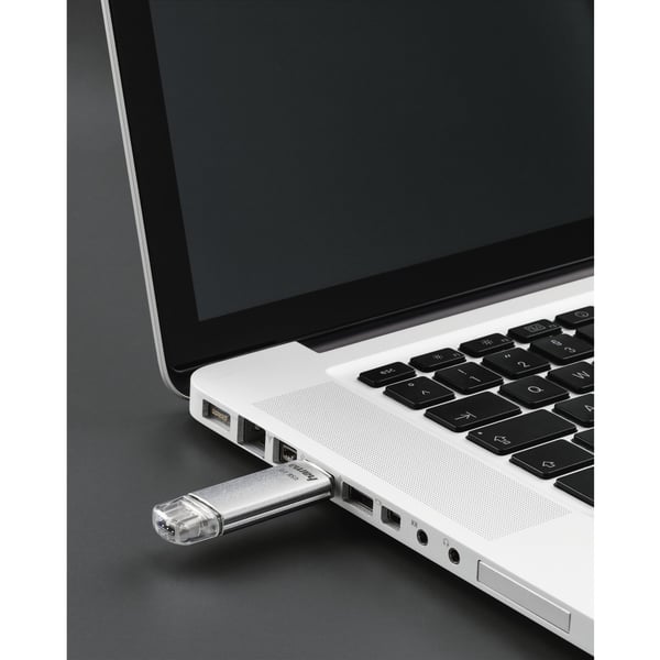 Hama C-Laeta USB-nøgle 64 GB USB Type-A / USB Type-C 3.2 Gen 1 (3.1 Gen 1) Sølv