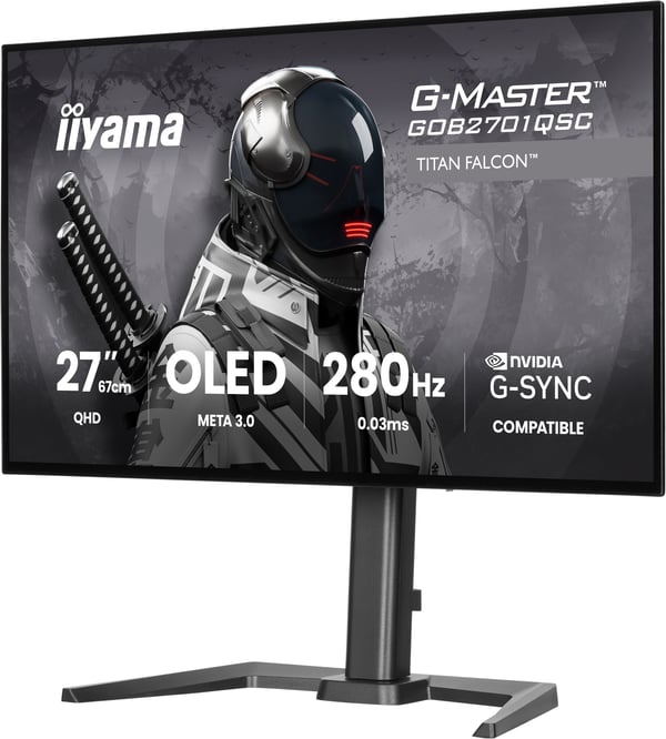iiyama G-MASTER GOB2701QSC-B1 computerskærm 68,6 cm (27") 2560 x 1440 pixel 2K Ultra HD OLED Sort