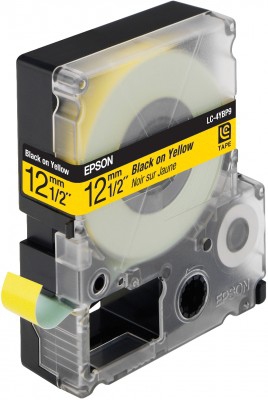 Epson LC-4YBP9 etiketbånd Sort på gul