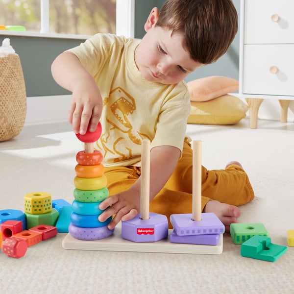 Fisher-Price Wooden Stacking Shape Sorter