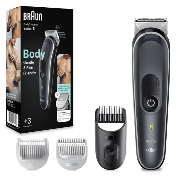Braun BodyGroomer BG5340 Svart, Silver