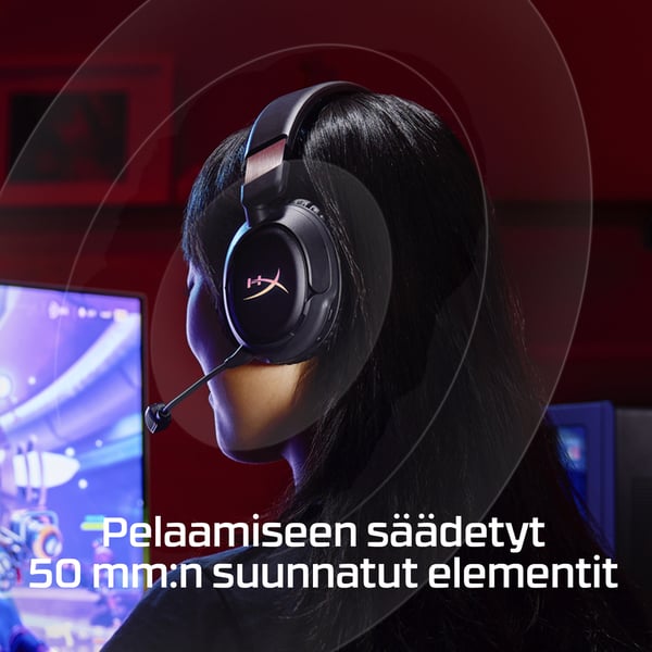 HyperX Cloud Flight 2 – langattomat pelikuulokkeet (valkoinen)