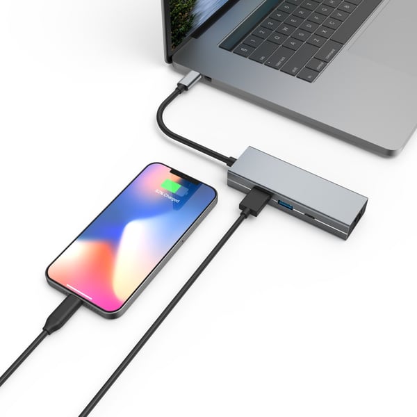Hama 00200108 dockingstation USB 3.2 Gen 1 (3.1 Gen 1) Type-C Grå