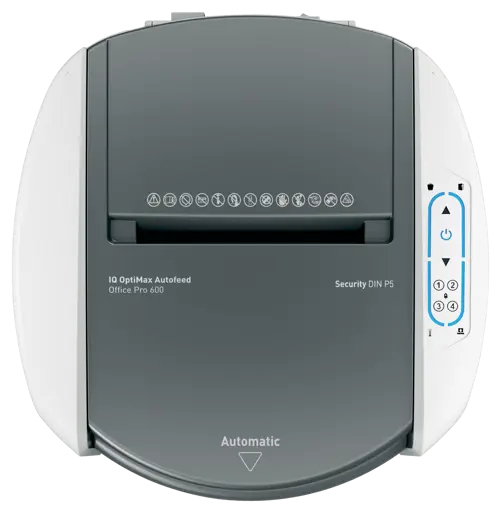 Leitz IQ OptiMax Autofeed Office Pro 600 Dokumentförstörare P5 Micro Cut