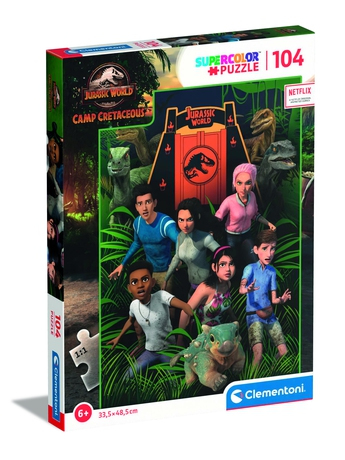 Clementoni Jurassic World Camp Cretaceous Kontur puslespil 104 stk Kunst Clementoni Jurassic World Camp Cretaceous Kontur puslespil 104 stk Kunst