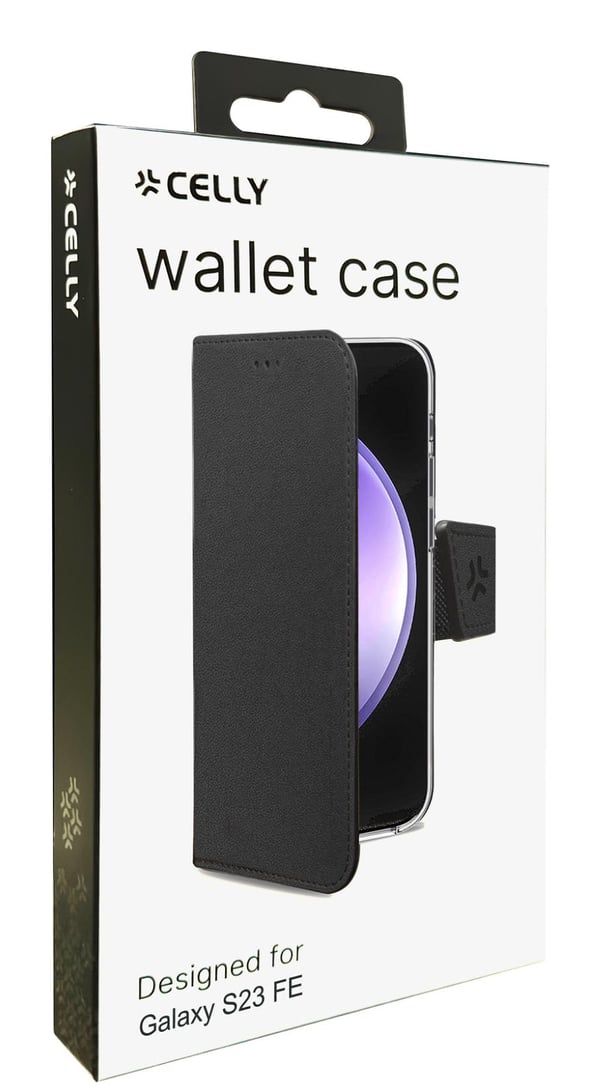Celly WALLY mobiltelefon etui 16,3 cm (6.4") Tegnebogsetui Sort