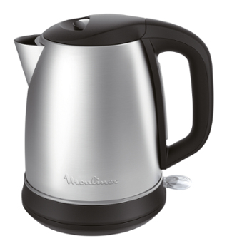 Moulinex BY550D10 vedenkeitin 1,7 L 2400 W Musta, Ruostumaton teräs